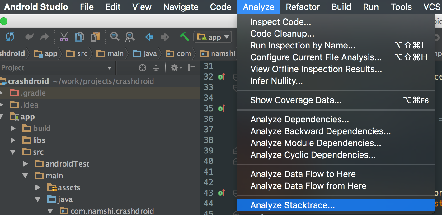 Analyze Stack Trace